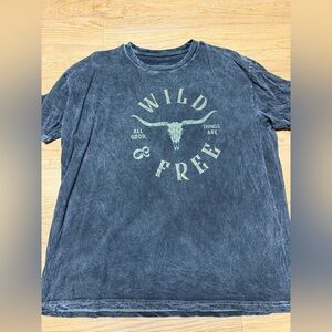 Maurices Black Graphic Tee - Wild & Free